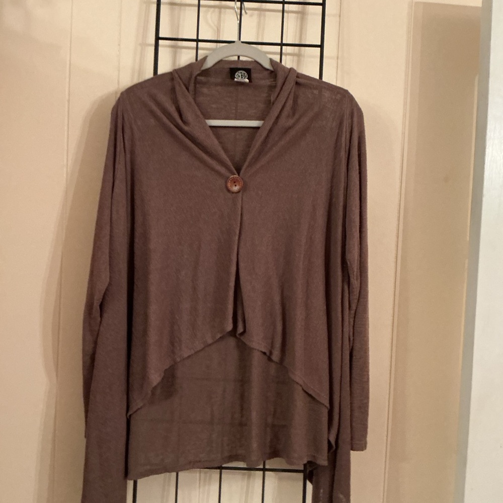 Bobeau Cardigan Sweater Women’s L Brown Front Button